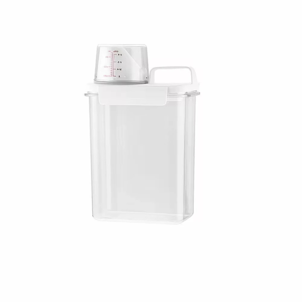 Clear Washing Powder Box, Airtight Laundry Detergent Dispenser, Liquid Container with Lids for Storage