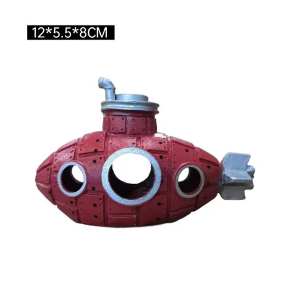 Fish Tank Decorations, Resin Submarine Ornaments, Aquarium Fish Shrimp Shelter Cave