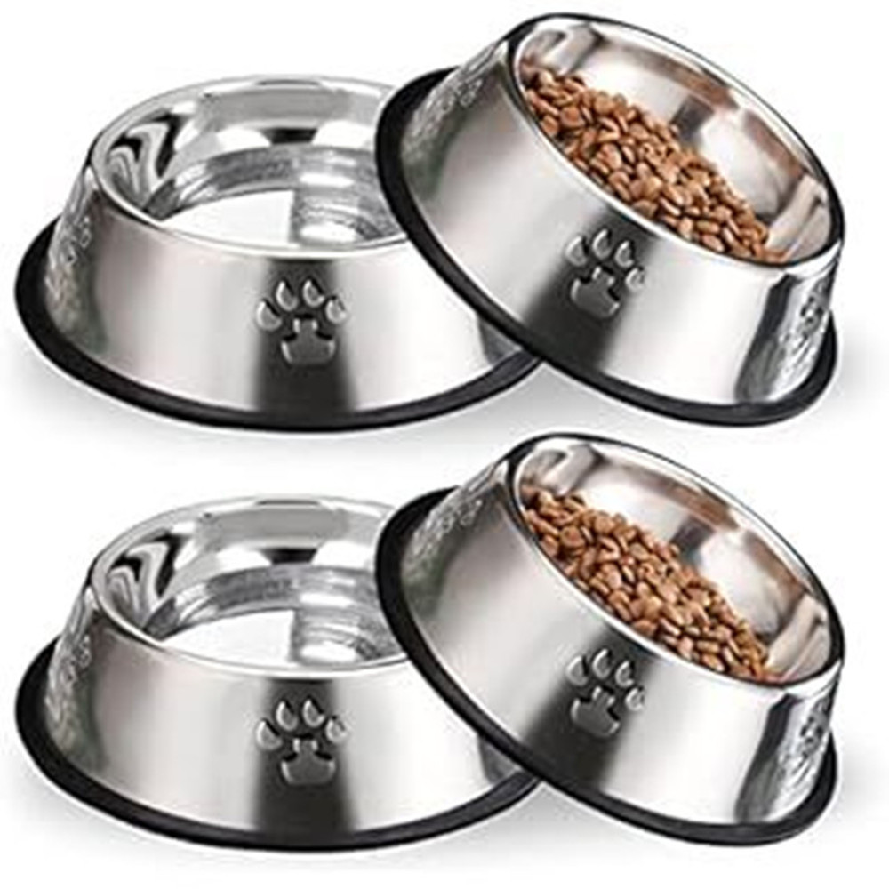 Dog Food Bowl, Stainless Steel Pet Bowl, Multi-Specification Feeding Bowl