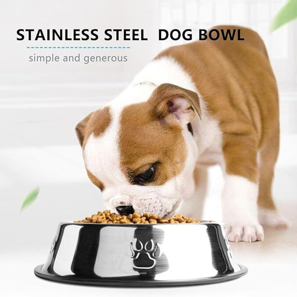 Dog Food Bowl, Stainless Steel Pet Bowl, Multi-Specification Feeding Bowl