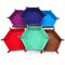 Hexagon Dice Game Storage Tray, Rolling Folding PU Leather Velvet Dice Mat