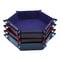 Hexagon Dice Game Storage Tray, Rolling Folding PU Leather Velvet Dice Mat