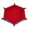 Hexagon Dice Game Storage Tray, Rolling Folding PU Leather Velvet Dice Mat