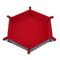 Hexagon Dice Game Storage Tray, Rolling Folding PU Leather Velvet Dice Mat