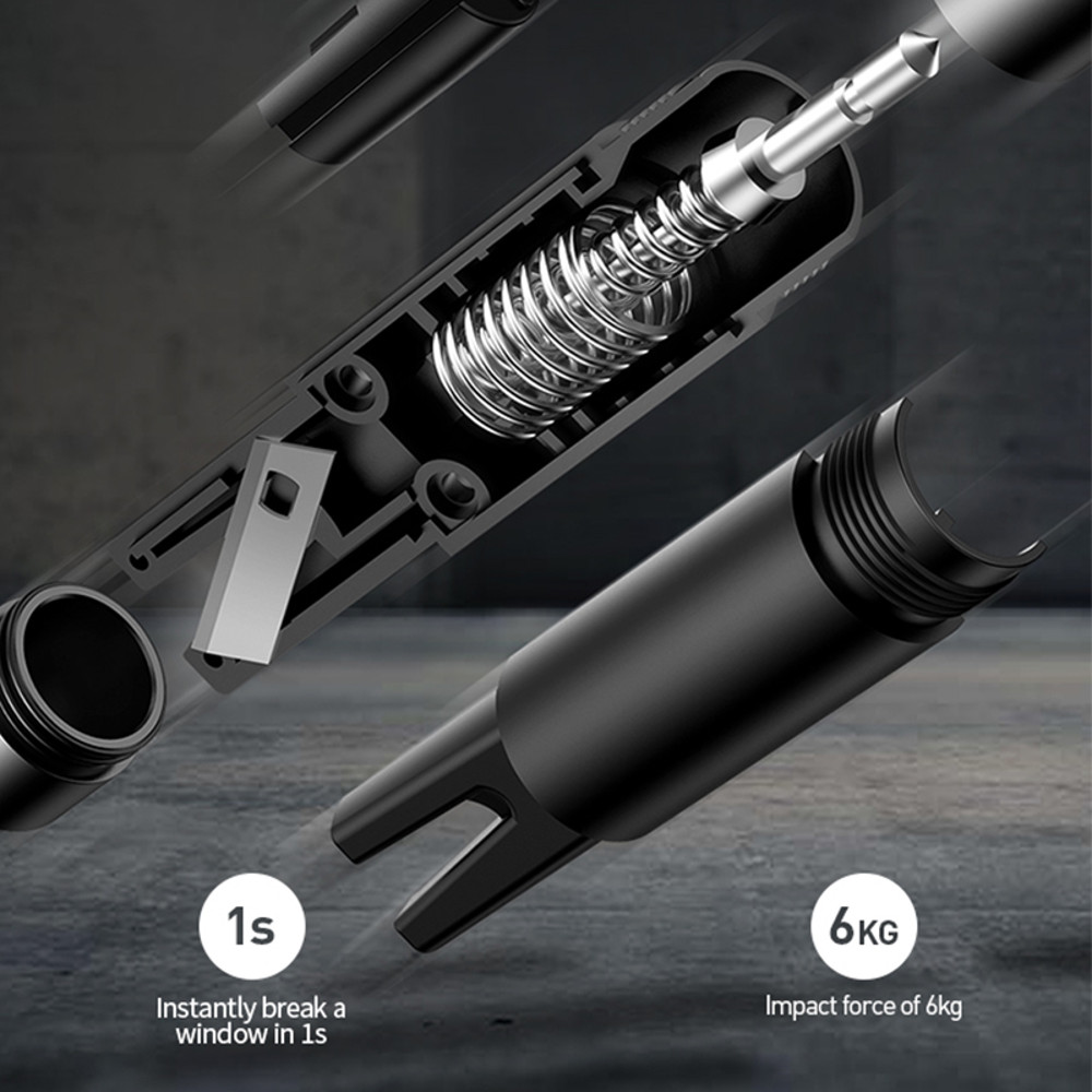 Auto Life Saving Escape Tool Kit, Safety Hammer Seat Belt Cutter, Baseus Car Window Glass Breaker Emergency Accessories