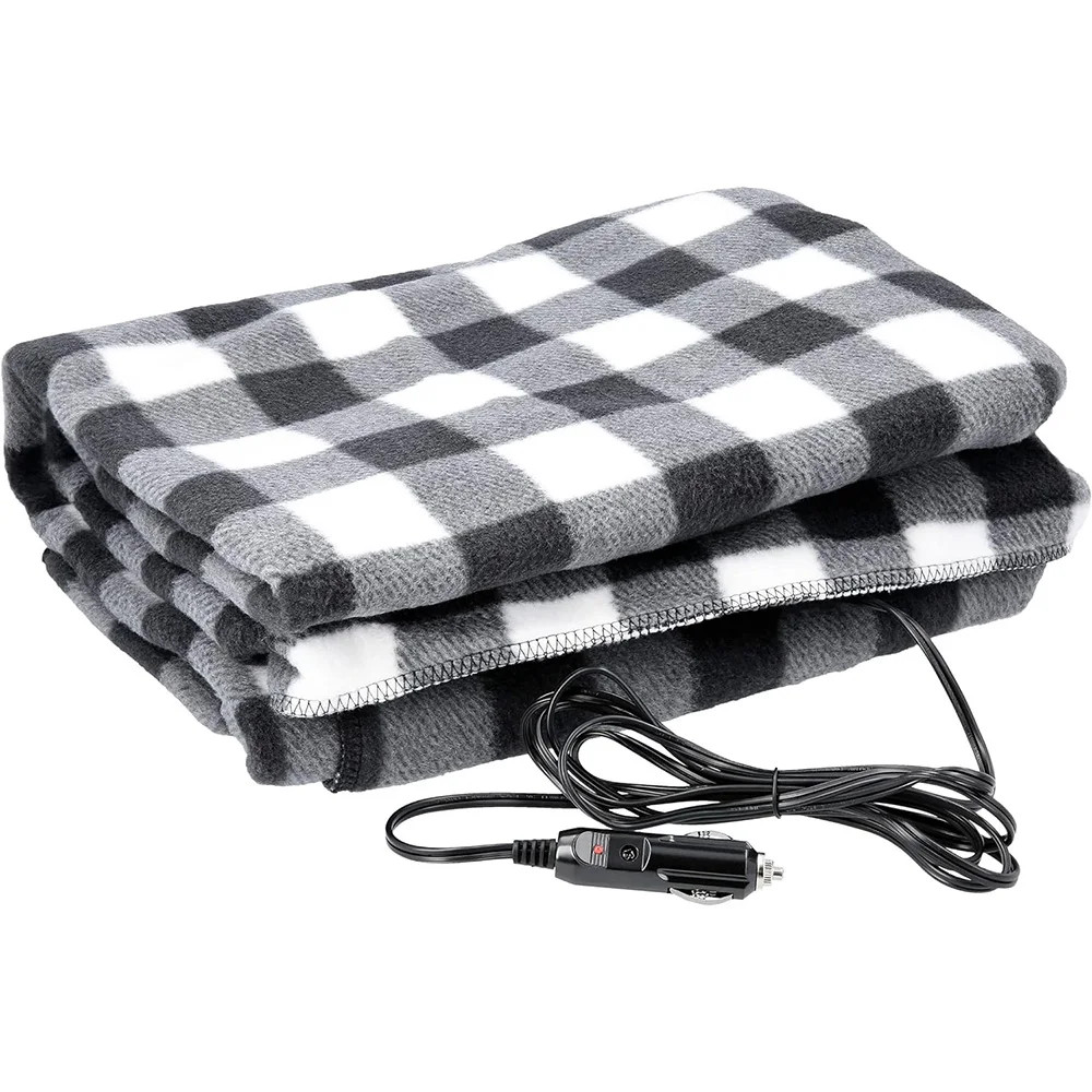 Heated Fleece Travel Throw Premium Cozy Car Heating Blanket Constant Temperature Heating Blanket Sa 5