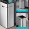 Smart Trash Can, Stainless Steel Garbage Bin, Large Kitchen Garbage Cube, Automatic Home Dustbin, Liters Wastebasket