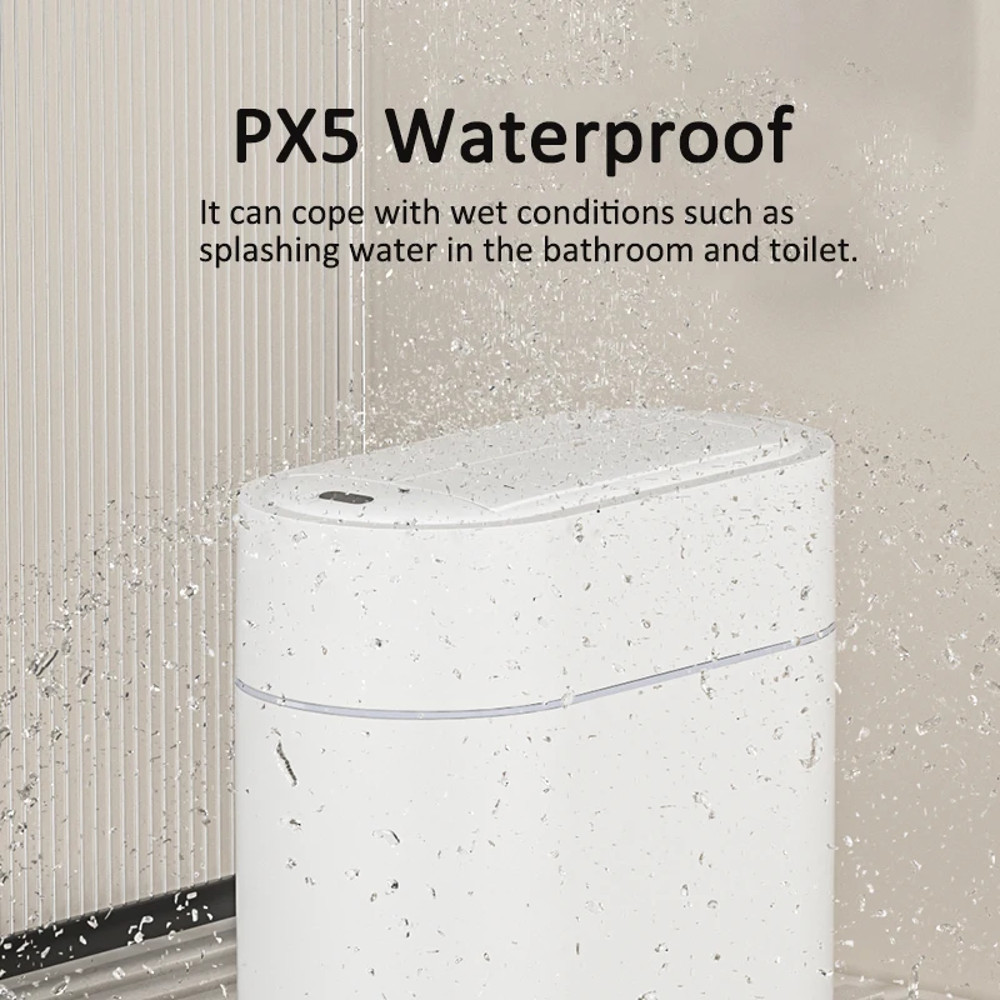 Sensor Trash Can with Lid Trash Bin Two-way Narrow Slit Toilet Garbage Bin Kitchen Automatic Bagging Adsorption