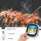 LCD Touchscreen Timer Smart Digital Meat Thermometer with Probe for BBQ Grill, Food Temperature Gauge Oven Cooking