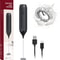USB C Rechargeable Coffee Whisk with Silent Tech, Smart Pro Electric Milk Frother, Auto Cappuccino Latte Maker for Home