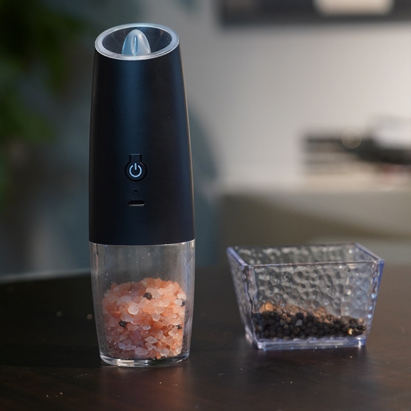 USB Rechargeable Salt and Pepper, Electric Grinder, Large Capacity, Adjustable Coarseness, Auto Spices Grinders Kitchen