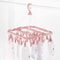 Folding Laundry Hanging Rack, Clothes Drying Hanger with Clips, Socks and Underwear Drying Holder