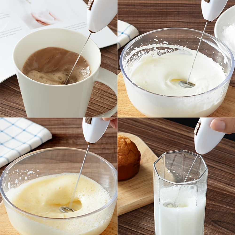 Mini Battery Powered Milk Frother Handheld Electric Egg Beater Coffee Drink Mixer For Kitchen Use 1