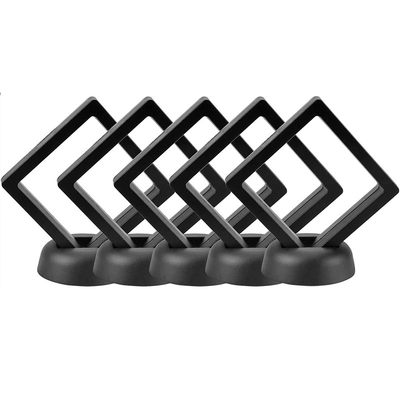 Ring Necklace Frame Floating Jewelry Display Stand Earring Box Holder For Coins 6