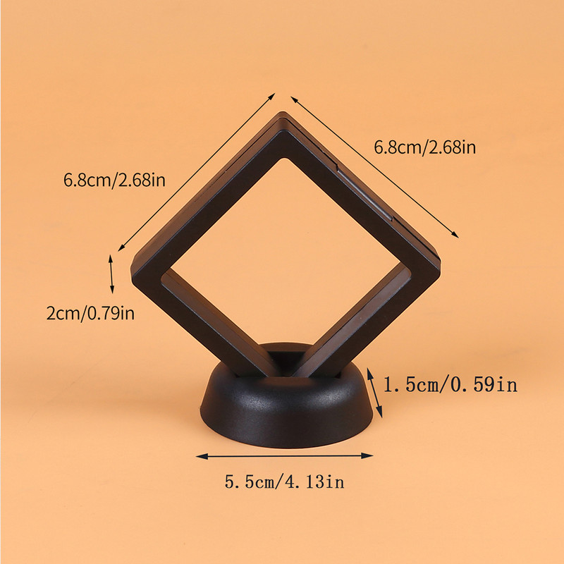 Ring Necklace Frame Floating Jewelry Display Stand Earring Box Holder For Coins 5