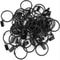 Black Curtain Hooks Hangers, Metal Curtain Rings with Clips, Drapery Clips