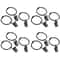 Black Curtain Hooks Hangers, Metal Curtain Rings with Clips, Drapery Clips