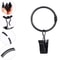 Black Curtain Hooks Hangers, Metal Curtain Rings with Clips, Drapery Clips