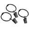 Black Curtain Hooks Hangers, Metal Curtain Rings with Clips, Drapery Clips