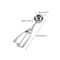 Stainless Steel Cookie Scoop with Trigger, Ice Cream Scoop for Fruit, Baking, Cupcake Dough