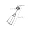Stainless Steel Cookie Scoop with Trigger, Ice Cream Scoop for Fruit, Baking, Cupcake Dough