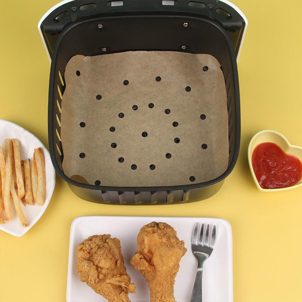 Non-Stick Air Fryer Parchment Paper Liners, Square Disposable Baking Paper Accessories