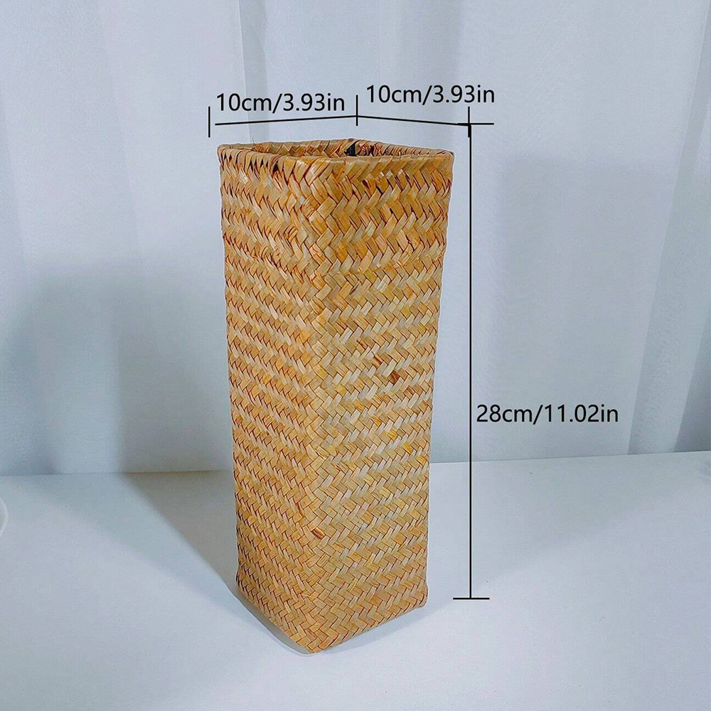 Creative Handmade Woven Flower Vase, Gypsophila Dried Flower Basket, Home Decoration Flower Arranger