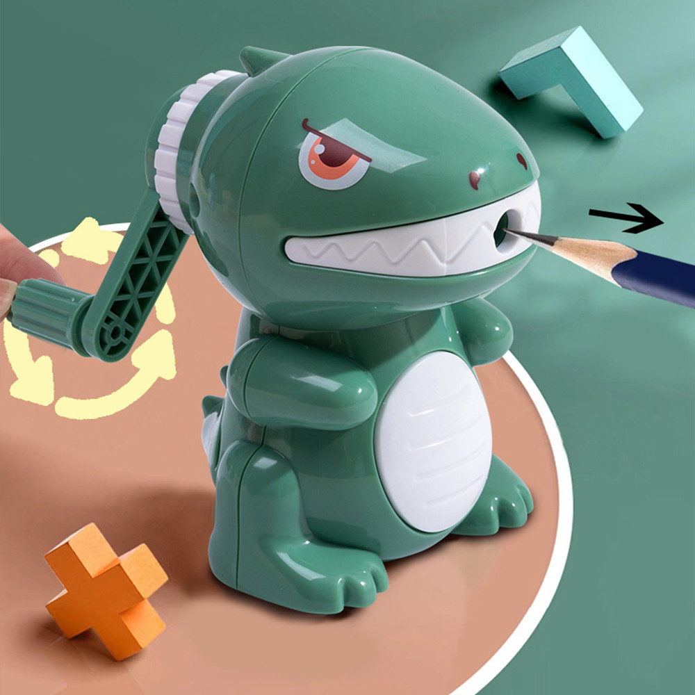 Manual Cartoon Sharpener Dinosaur Pencil Sharpener Fast Sharpening For School Student Home Office U 4