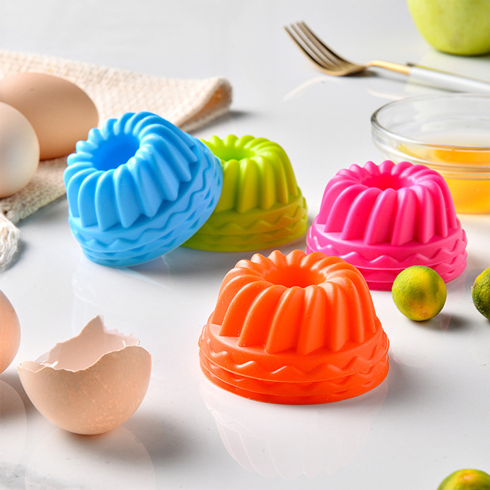 Muffin Cake Cups Silicone Cake Molds, Egg Tart Cupcake Dessert Baking Mold, Color Random Bakeware Tools