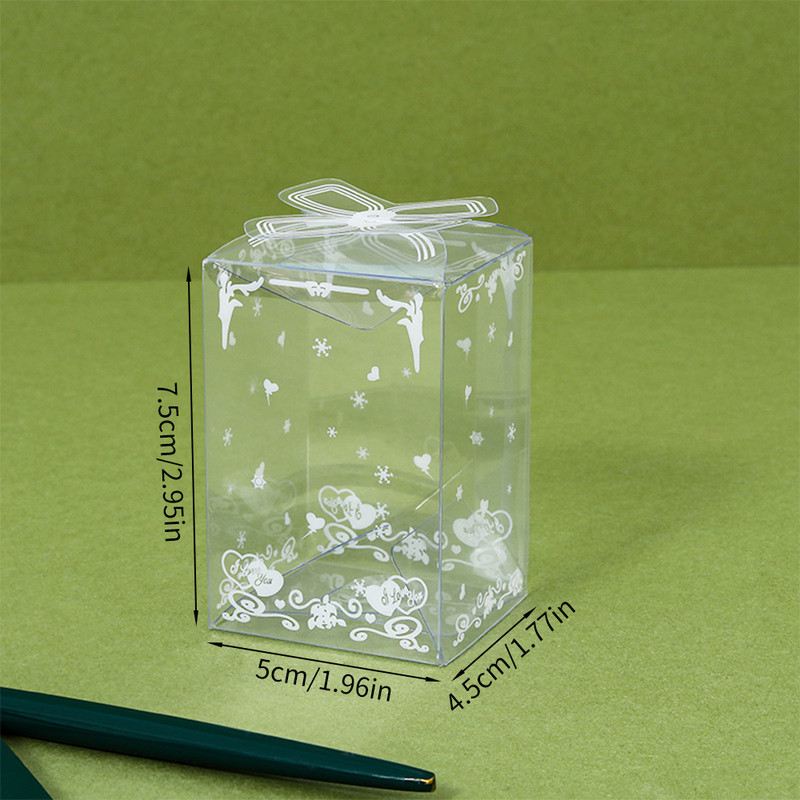 Candy Favor Gift Packaging Boxes for Wedding, Birthday, Christmas, and Transparent PVC Box Plastic Wrapping