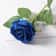Realistic Velvet Artificial Blue Rose Bouquet, Faux Fake Flowers for Weddings, Home Decor Party Table Decor