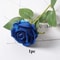 Realistic Velvet Artificial Blue Rose Bouquet, Faux Fake Flowers for Weddings, Home Decor Party Table Decor