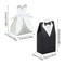 Tuxedo Wedding Dress Candy Boxes, Bride and Groom Packaging, Bridal Shower Party Supplies