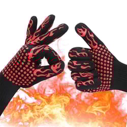 high temperature resistant bbq grill gloves, fireproof barbecue mitts, non-slip oven gloves