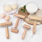 Premium Wood Rolling Pin with Handle, Kitchen Dough Roller for Pastry, Pizza, Pasta Baking