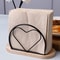 Stylish Napkin Organizer Stand with Wooden Base Metal Tissue Holder for Elegant Tabletop Decoration