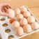 Foodgrade Egg Holder Refrigerator Egg Storage Box With Automatic Rolling Drawerstyle Egg Rack Doubl