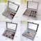 Display Organizer Box For Jewelry Velvet Glass Tray Holder Case For Rings Earrings 1