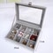 Display Organizer Box For Jewelry Velvet Glass Tray Holder Case For Rings Earrings 9