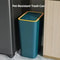 Durable Plastic Bin SpaceSaving PetResistant Trash Can OdorProof For Bathroom Kitchen Use 7
