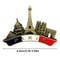 French Paris Metal Fridge Magnets, Retro Resin Magnetic Sticker, Home Decor, Tourist Souvenir