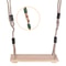 Pastoral Wooden Swing for Adults, Children, High-Quality Anti-Corrosion, Polished Four-Board Outdoor Indoor Wood Swing