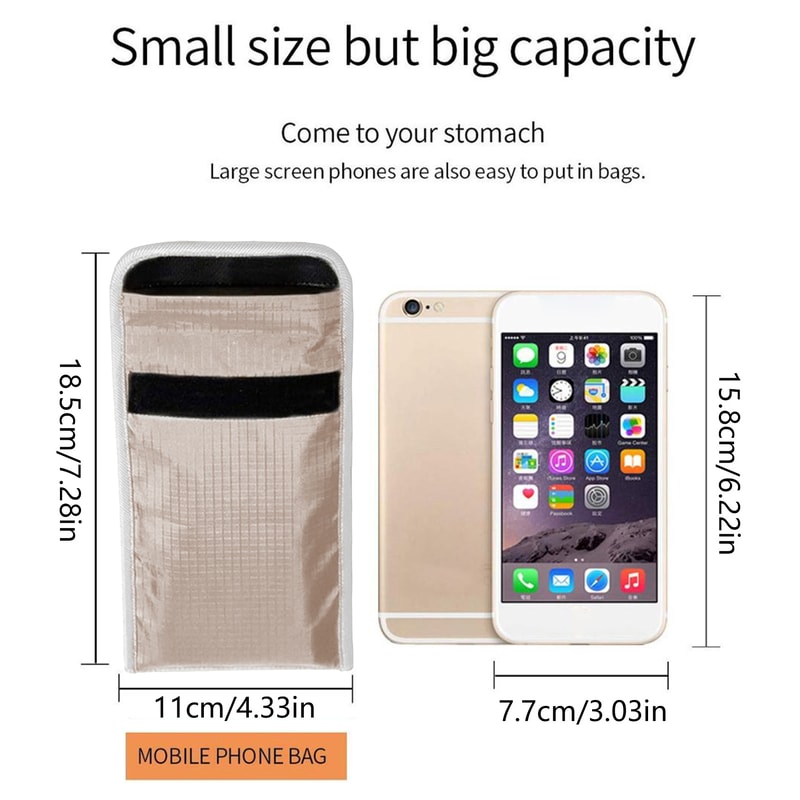 Cell Phone Signal Blocking Faraday Bag For Phone AntiSpying Tracking Fob Shield EMF GPS Location Fa 5