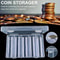 Container with Storage Organizer Box, Foam Gasket for Coin Display, Plastic Coin Holder Capsules