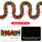 Christmas Tinsel Garland With LED Lights, Metallic Shiny Garland, Thick Tree Garland for Home Decor