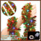 Christmas Tinsel Garland With LED Lights, Metallic Shiny Garland, Thick Tree Garland for Home Decor
