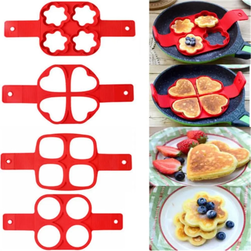 Egg Cooker Nonstick Pancake Maker Silicone Fried Egg Shaper Omelet Mold For Kitchen 1