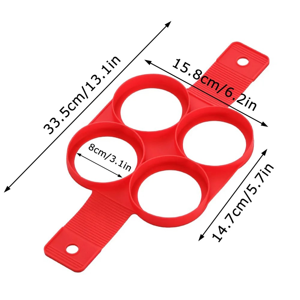 Egg Cooker Nonstick Pancake Maker Silicone Fried Egg Shaper Omelet Mold For Kitchen 8