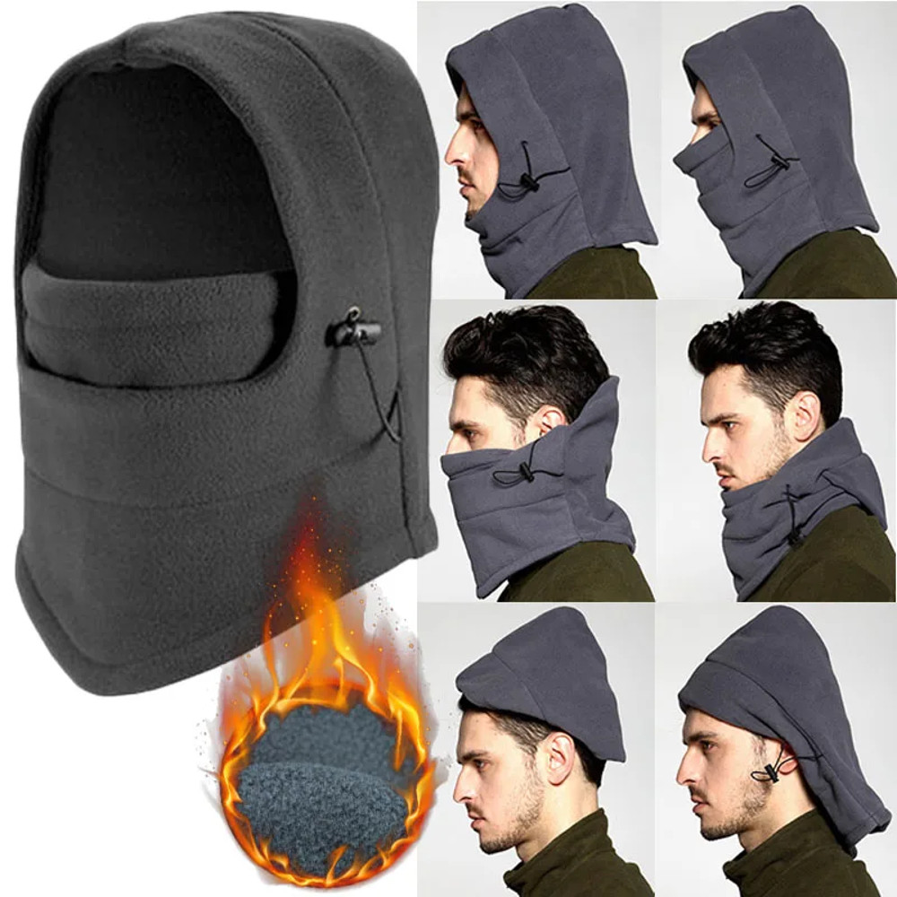 Hiking Balaclava Hat Waterproof Thermal Fleece New Fashion Warm Cap For Men Women Hooded Neck Warme 0