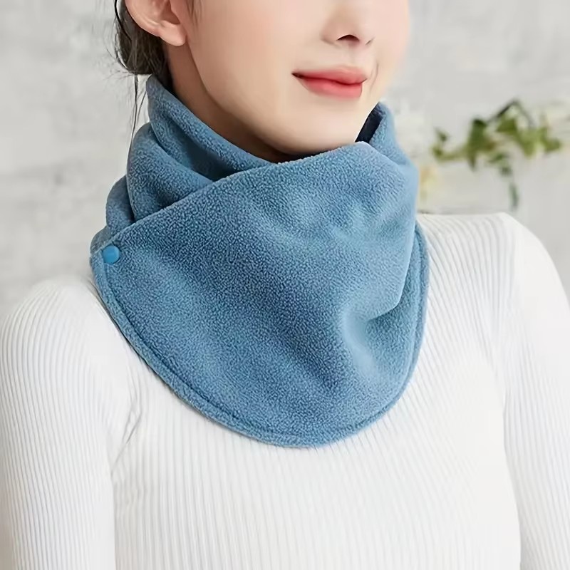 Thick Velvet Warm Neck Cover, Classic Snap Neck Leggings, Windproof Neck Scarf for Winter Cold Riding